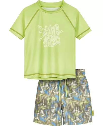 Playshoes UV Protection Swim Set Shorts Wave - green