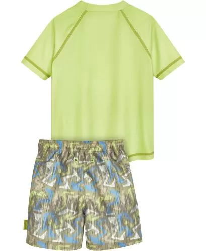 Playshoes UV Protection Swim Set Shorts Wave - green
