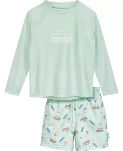 Playshoes UV Protection Swim Set Shorts 1/1 arm Surf - light green