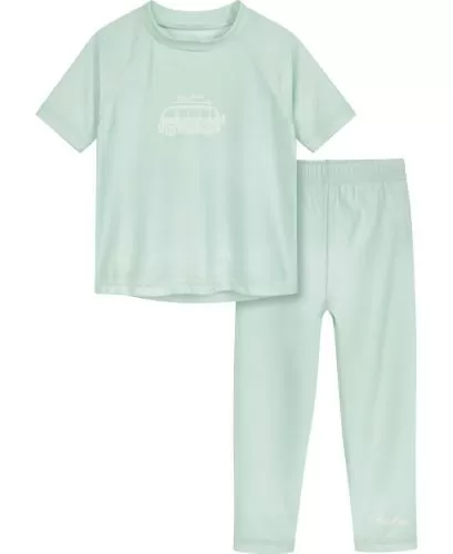 Playshoes UV Protection Swim Set 1/2 Arm Leggings Surf - light green