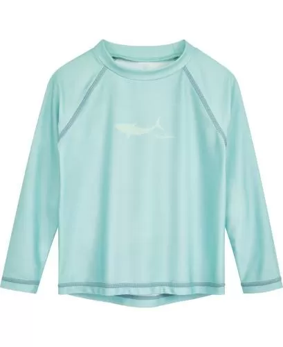 Playshoes UV Protection Shirt 1/1 Arm Shark - turquoise