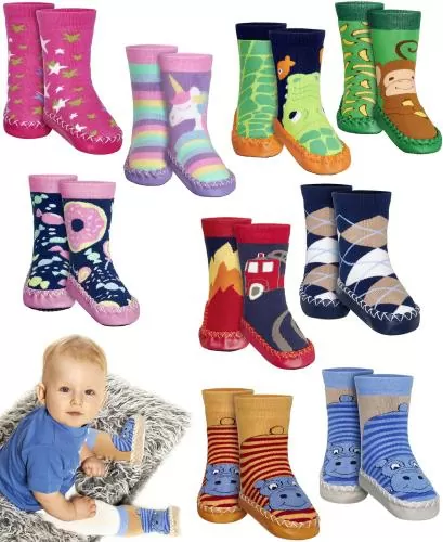 Playshoes Hüttenschuh Nilpferd - blau