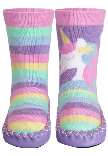 Playshoes Slipper Socks Unicorn - multicolor