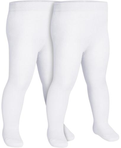 Playshoes Strumpfhose uni Doppelpack - weiß