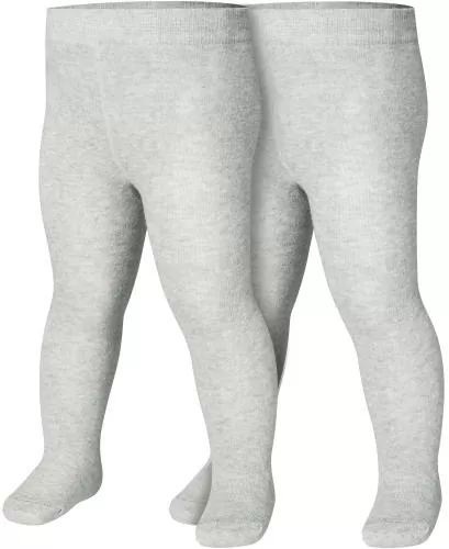 Playshoes Tights Uni Double Pack - grey/melange