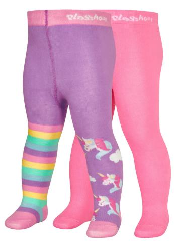 Playshoes Strumpfhose Einhorn 2er Set - violett/rosa