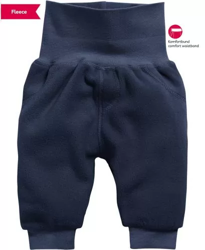 Playshoes Pumphose Fleece uni mit Strickbund - marine