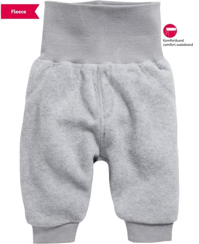 Playshoes Pumphose Fleece uni mit Strickbund - grau/melange