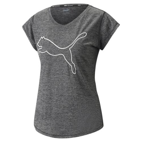 Puma Train Favorite Heather Cat Tee - puma black heather (Grösse: M)