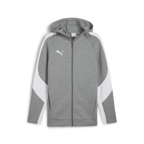 Puma teamEVOSTRIPE Hooded Jacket - medium gray heather (Grösse: XL)