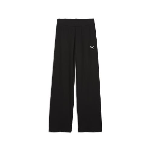 Puma ESS ELEVATED High-Waist Straight Leg Rib Pant - puma black (Grösse: XS)