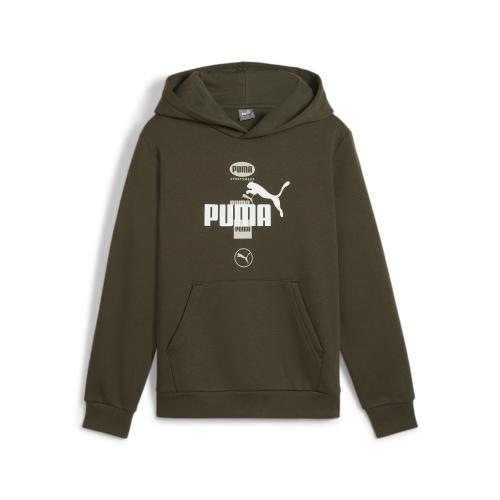 Puma POWER Graphic Hoodie FL B - dark olive (Grösse: 164)