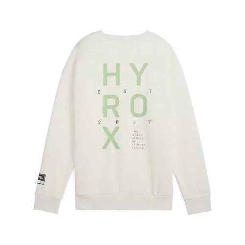 Puma HYROX x PUMA Graphic Crew FL - puma white heather