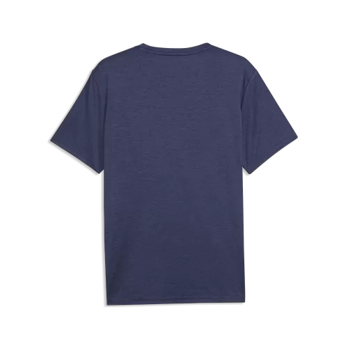 Puma M TAD ESSENTIAL HEATHER CAT TEE CF large cat - puma navy heather