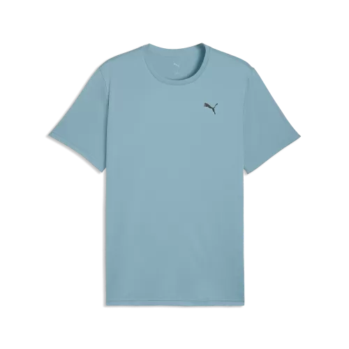 Puma M TAD ESSENTIALS SOLID CAT TEE LC small cat - baltic sea blue