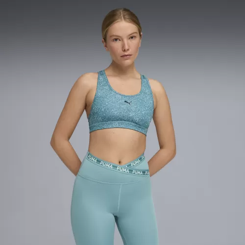 Puma 4KEEPS BRA - P - PEBBLE PRINT - MID - baltic sea blue