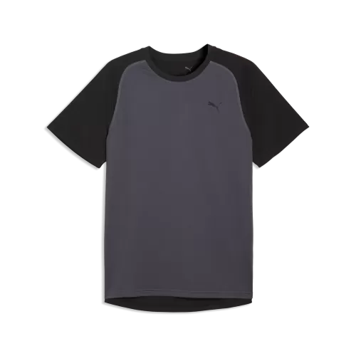 Puma M PWRTRAIN FABRIC MIX TEE - galactic gray