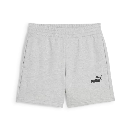 Puma ESS Small No 1 Logo 5 High-Waist Shorts TR - light gray heather