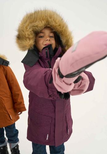 Reima Mittens Ote - grey pink