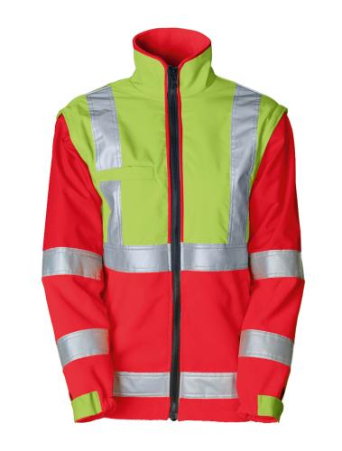 rukka Balta Fleece Security Jacke EN ISO 20471 Kl. 1 - fluorescent lemon/red (Grösse: XXL)