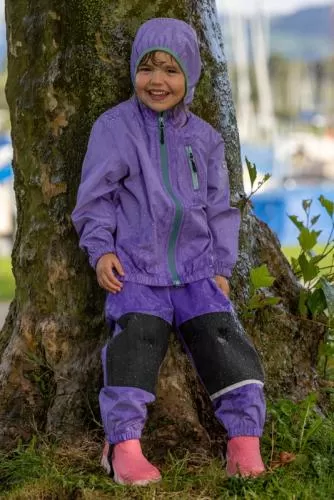 rukka Dinu Kinder Regen Latzhose - paisley purple