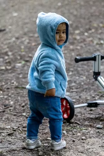 rukka Pebbles Kinder Fleece Jacke für Kleinkinder - cayenne red