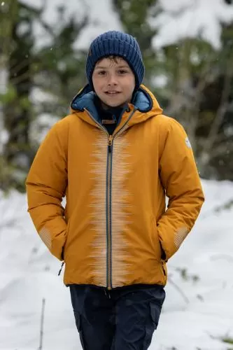 rukka Blaze Kids Winterjacke reflektierend und reversibel - fluorescent lemon