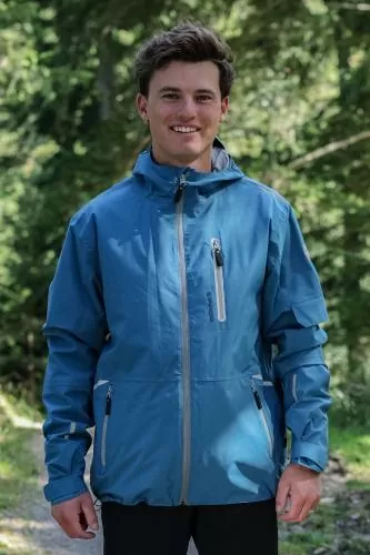 rukka Trailblaze men's rain jacket - indian teal