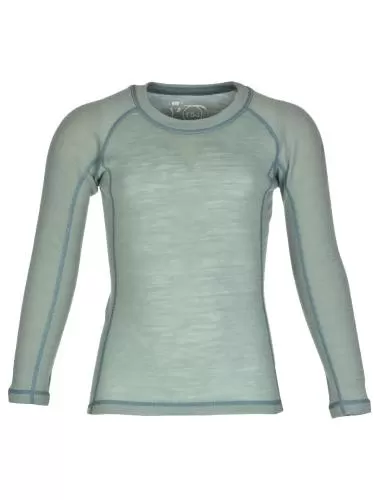 rukka Merlin Kinder langarm Shirt aus Merino Wolle - blue surf