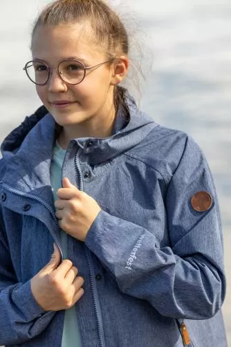 rukka Travelcoat Kinder Regenmantel - dress blue mélange