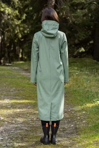 rukka Wolkenbruch Damen Regenmantel lang - green bay