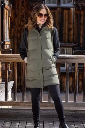 rukka Petra Damen Thermo Gilet lang - tea leaf