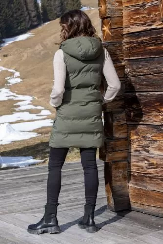 rukka Petra Damen Thermo Gilet lang - tea leaf