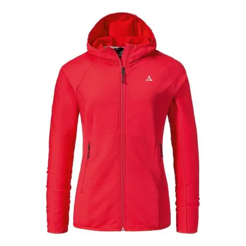 Schöffel Fleece Hoody Style Cascata WMS - red