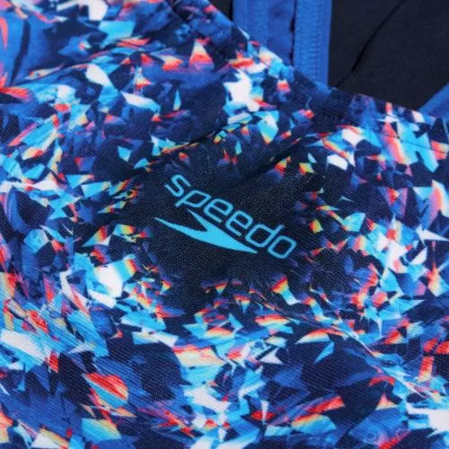 Speedo Digital Placement Splashback Swimwear Female Junior/Kids - True Navy/Cobalt