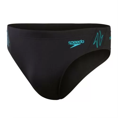 Speedo Badehose Hyper Boom Splice 7cm Brief Swimwear Male Adult - Black/Bolt