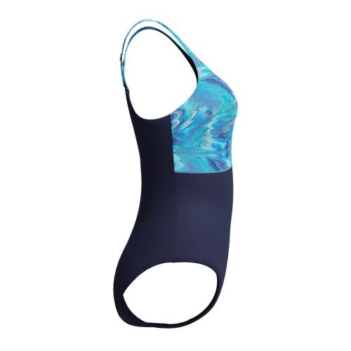 Speedo Print Contour Eclipse 1pc Swimwear Female Adult - Peacoat/Skydive
