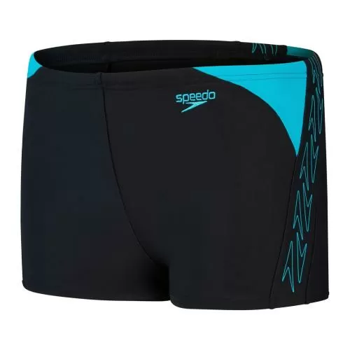 Speedo Hyper Boom Logo Splice Aquash Male Junior/Kids (6-16) - Black/Bolt