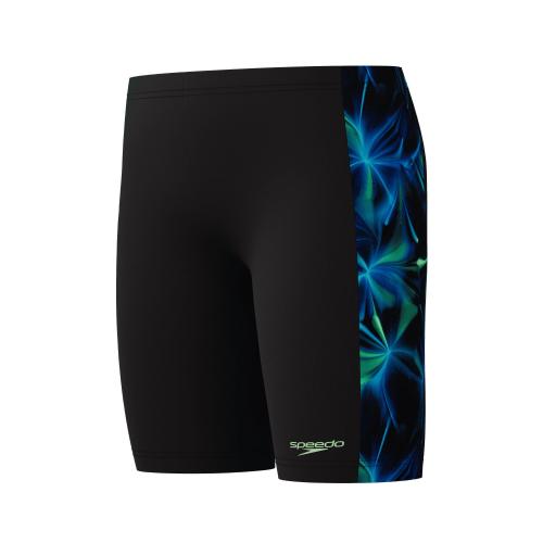 Speedo Print Panel Jammer Swimwear Male Junior/Kids - Anthracite/Pale Clover