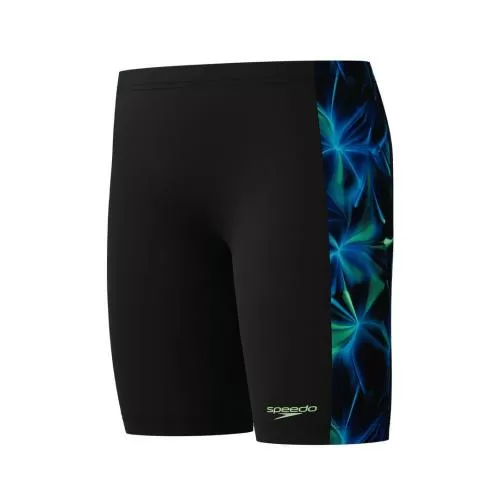 Speedo Print Panel Jammer Swimwear Male Junior/Kids - Anthracite/Pale Clover