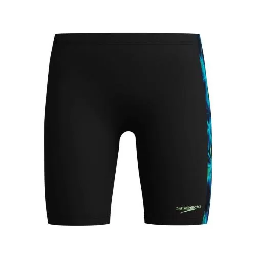 Speedo Print Panel Jammer Swimwear Male Junior/Kids - Anthracite/Pale Clover