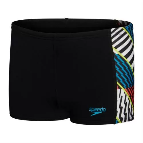 Speedo Digital Panel Aquashort Swimwear Male Junior/Kids - Black, White, W