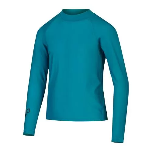 Speedo Long Sleeve Unisex Rash Top Unisex Junior/Kids (6-16) - Aquarium/Black