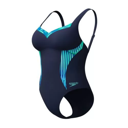 Speedo Printed Lunaelustre 1pc Swimwear Female Adult - Indigo Glow