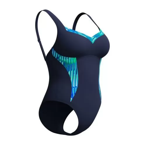 Speedo Printed Lunaelustre 1pc Swimwear Female Adult - Indigo Glow