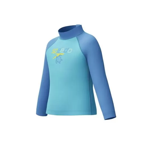 Speedo Long Sleeve Print Rash Guard Swimwear Male Infant/Toddler - Angelic Blue