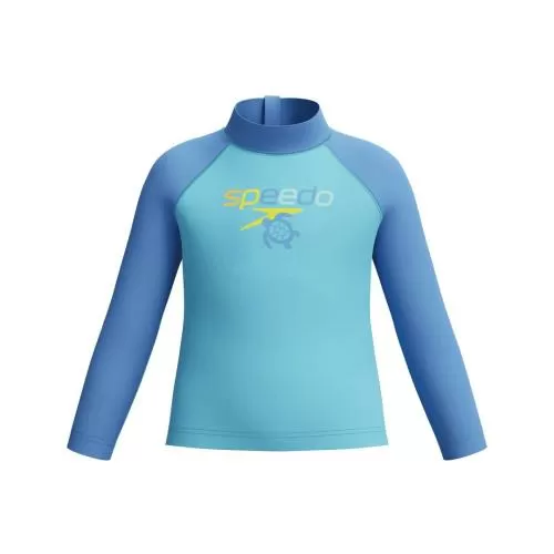 Speedo Long Sleeve Print Rash Guard Swimwear Male Infant/Toddler - Angelic Blue