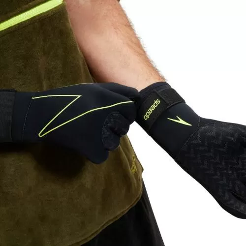 Speedo Swim Gloves - Accessoires - BLACK/YELLOW