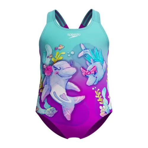 Speedo Digital Printed Swimsuit Swimwear Female Infant/Toddler - Arctic Glass