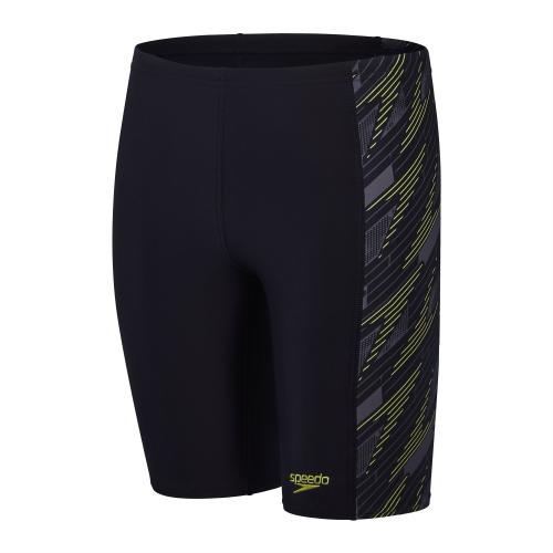 Speedo HyperBoom Panel Jammer Swimwear Male Junior/Kids - Black  / Lemon